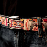 Garbage Pail Kids Card Belt on Blue Jeans