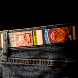 Garbage Pail Kids Card Belt on Blue Jeans