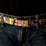 Ken Griffey Jr. Baseball Card Belt on Blue Jeans