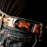 Magic Johnson On A Los Angeles Lakers Basketball Card Belt