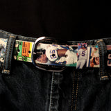 Sean Landetta Card On A New York Giants Football Card Belt