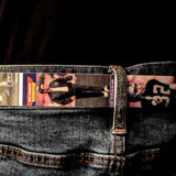 Mike Shanahan Card On A Los Angeles Raiders Football Card Belt