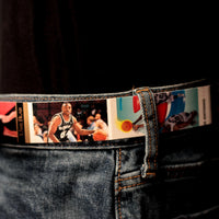 Avery Johnson Card On A San Antonio Spurs Basketball Card Belt