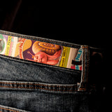 Garbage Pail Kids Card Belt on Blue Jeans