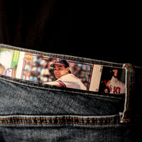 Dante Bichette On A Los Angeles Angels Baseball Card Belt